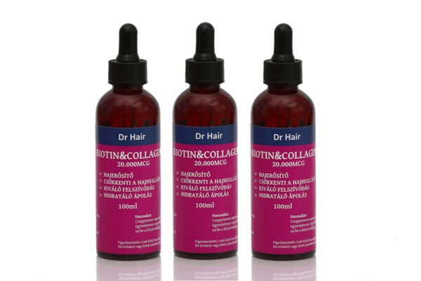 3X100ml Extra Nagy Hajerősítő és Hajregeneráló Collagen+Biotin